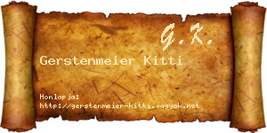Gerstenmeier Kitti névjegykártya
